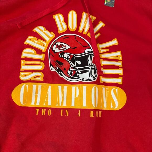 Fanatics Kansas City Chiefs Super Bowl LVIII Champions Hoodie L Red New w/o Tags - Picture 3 of 9